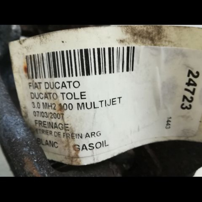 Etrier de frein arrière gauche occasion FIAT DUCATO III Phase 1 06-2006->10-2014 3.0 DT MULTIJET 77366667 3