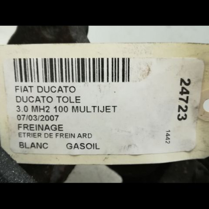 Etrier de frein arrière droit occasion FIAT DUCATO III Phase 1 06-2006->10-2014 3.0 DT MULTIJET 77366668 4