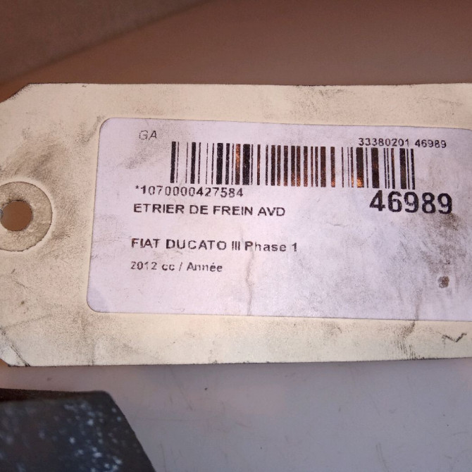 Etrier de frein avant droit occasion FIAT DUCATO III Phase 1 06-2006->10-2014 77365977 4