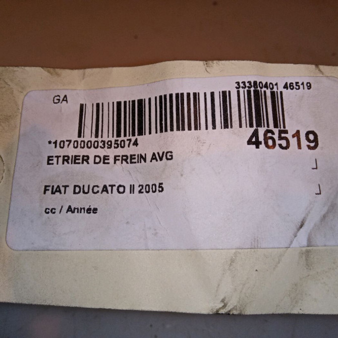 Etrier de frein avant gauche occasion DUCATO II 77364459 4