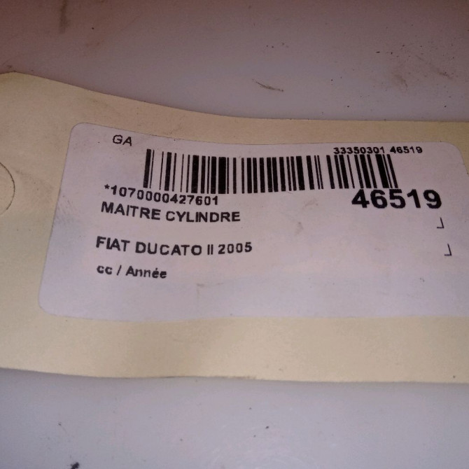 Maitre cylindre occasion DUCATO II 9949592 4
