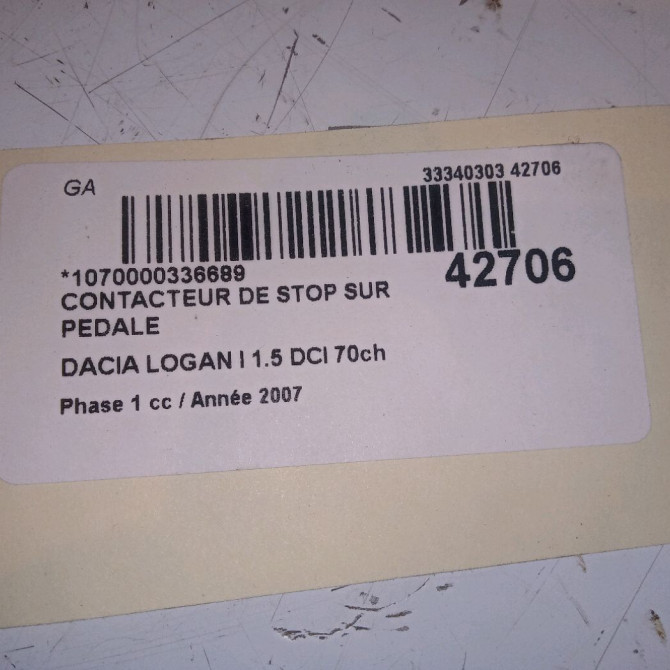 occasion DACIA LOGAN I Phase 1 06-2005->06-2008 1.5 DCI 70ch 4