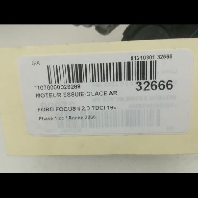 Moteur essuie-glace arrière occasion FORD FOCUS II Phase 1 09-2004->12-2007 2.0 TDCI 16v 135ch 1689913 3