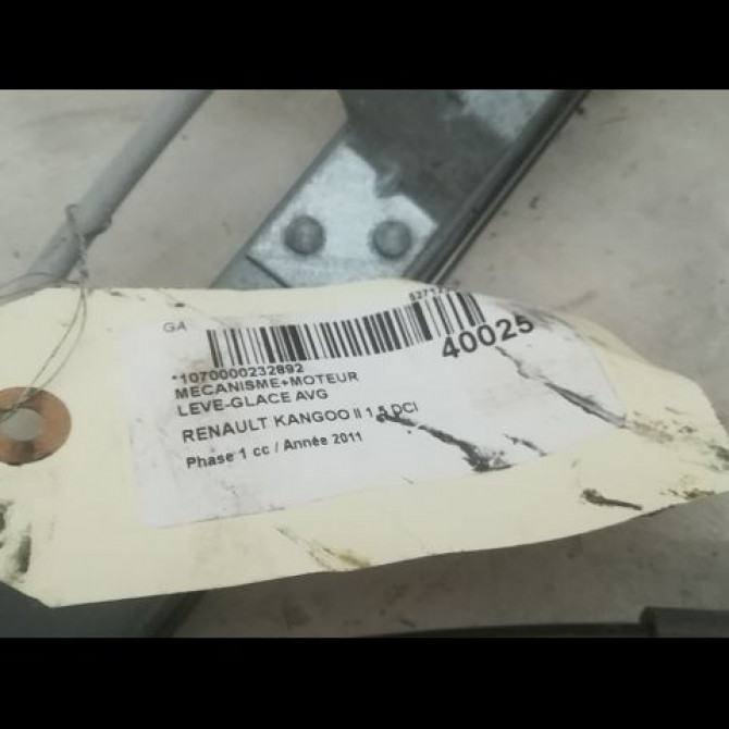 Mecanisme+moteur leve-glace avg occasion RENAULT KANGOO II Phase 1 01-2008->03-2013 1.5 DCI 105ch 807213441R 3