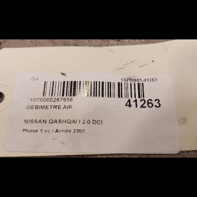 Debimetre air occasion NISSAN QASHQAI I Phase 1 01-2007->09-2010 2.0 DCI 150ch 226807S00B 3