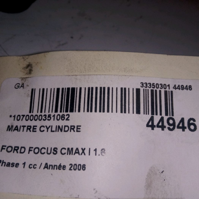 Maitre cylindre occasion FORD FOCUS CMAX I Phase 1 09-2003->03-2007 1.6 TDCI 110ch 1456989 3