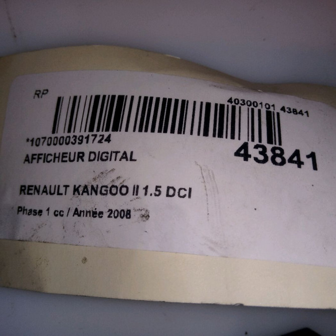 Afficheur digital occasion RENAULT KANGOO II Phase 1 01-2008->03-2013 1.5 DCI 105ch 8200755144 5
