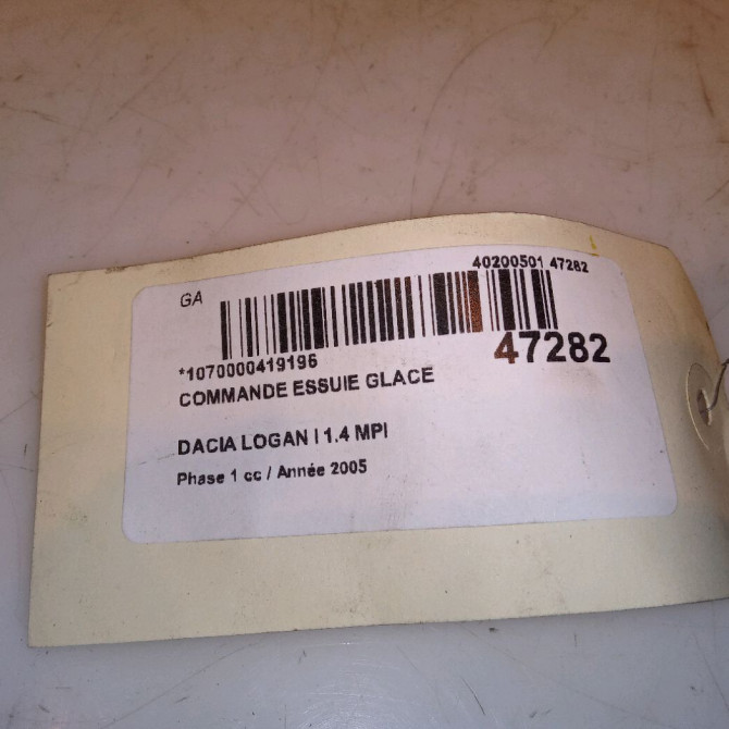 Commande essuie glace occasion DACIA LOGAN I Phase 1 06-2005->06-2008 1.4 MPI 6001548107 4