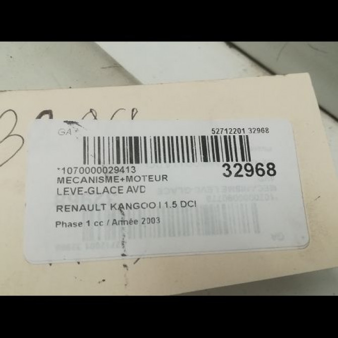 Mecanisme + moteur lève-glace avant droit occasion RENAULT KANGOO I Phase 1 09-1997->06-2003 1.5 DCI 70ch 8200188551 5