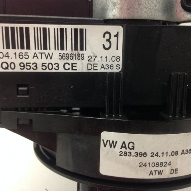 Bloc commodos occasion VOLKSWAGEN POLO IV Phase 2 05-2005->09-2009 1.4 TDI 70ch 6Q0953513F9B9 5