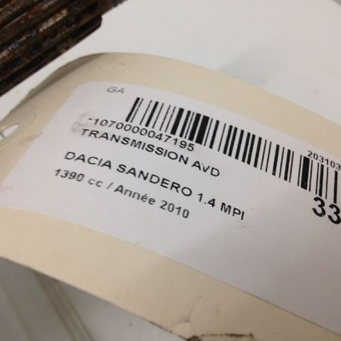 Transmission avant droite occasion DACIA SANDERO I Phase 1 06-2008->10-2012 1.2 16v 75ch 8201045819 5