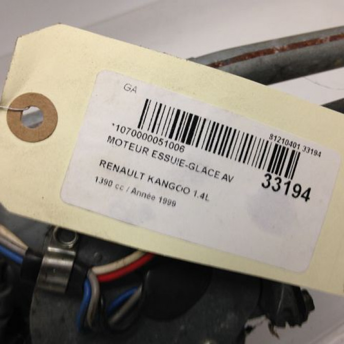 Moteur essuie-glace avant occasion RENAULT KANGOO I Phase 1 09-1997->06-2003 1.4i 8v 75ch 7701207957 3
