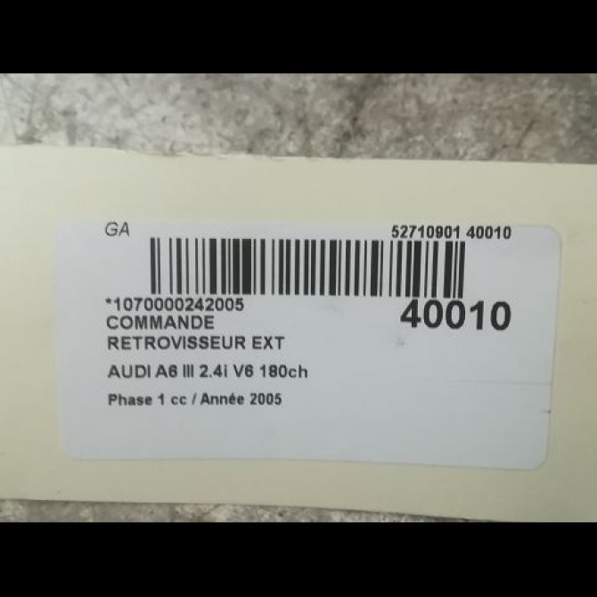 Commande rétroviseurs extérieures électriques occasion AUDI A6 III Phase 1 05-2004->10-2008 2.4i V6 180ch 8E0959565A4PK 3