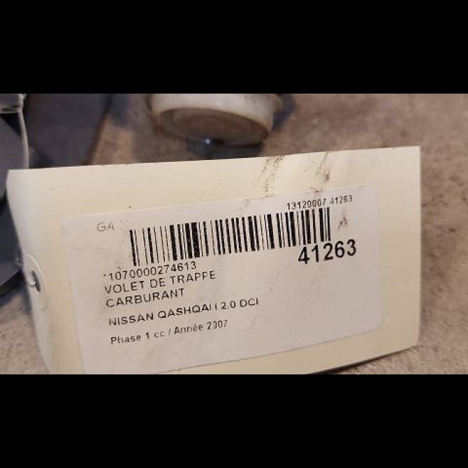 Volet de trappe carburant occasion NISSAN QASHQAI I Phase 1 01-2007->09-2010 2.0 DCI 150ch G8830JD0M0 3