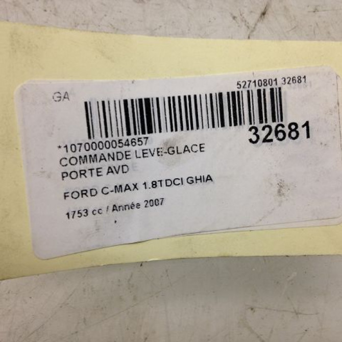 Commande lève-glace porte avant droite occasion FORD CMAX I Phase 2 03-2007->09-2010 1.8 TDCI 8v 115ch 1223143 3