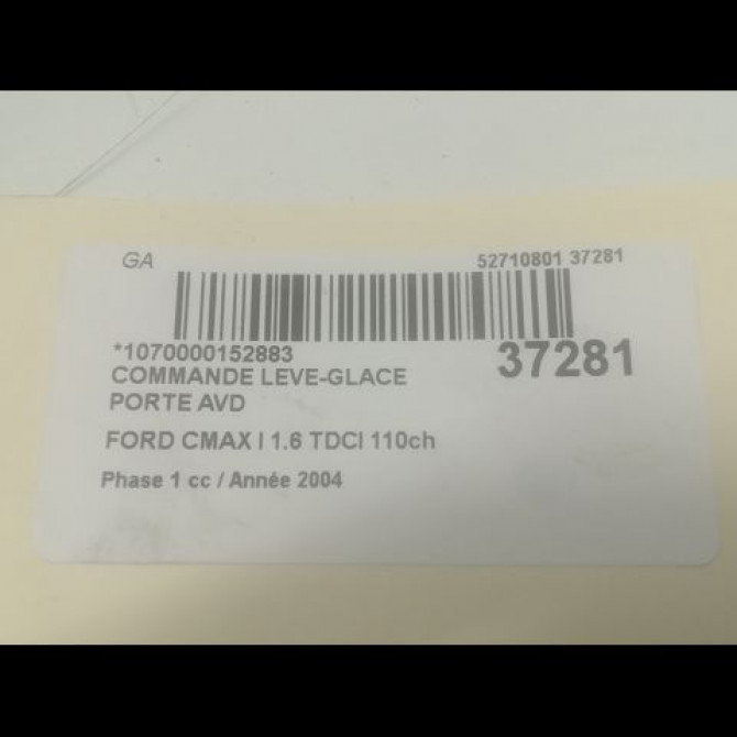 Commande lève-glace porte avant droite occasion FORD CMAX I Phase 1 09-2003->03-2007 1.6 TDCI 110ch 1223143 3