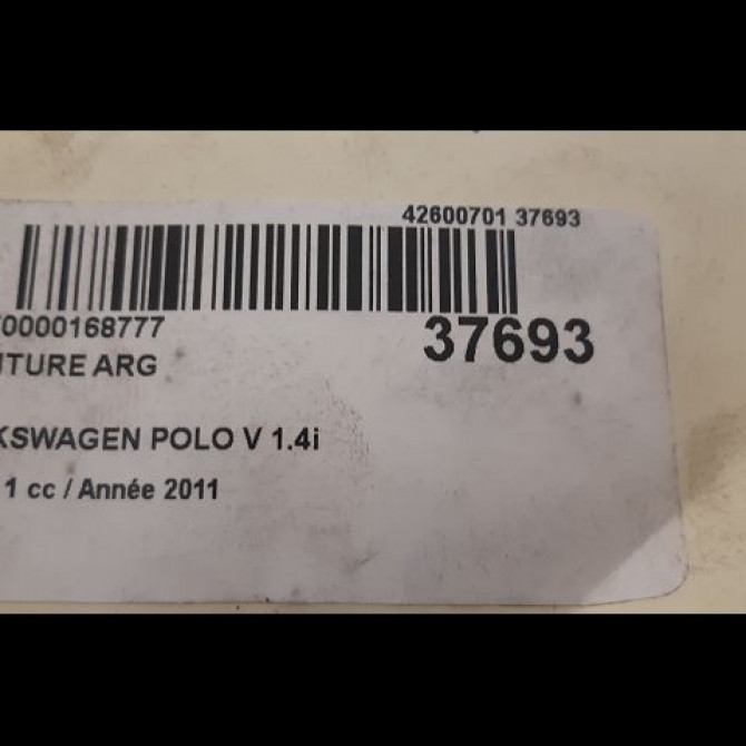 Ceinture arrière gauche occasion VOLKSWAGEN POLO V POLO V Phase 1 2009-09-01->2014-05-31 1.4i 85ch 6C0857805RAA 4