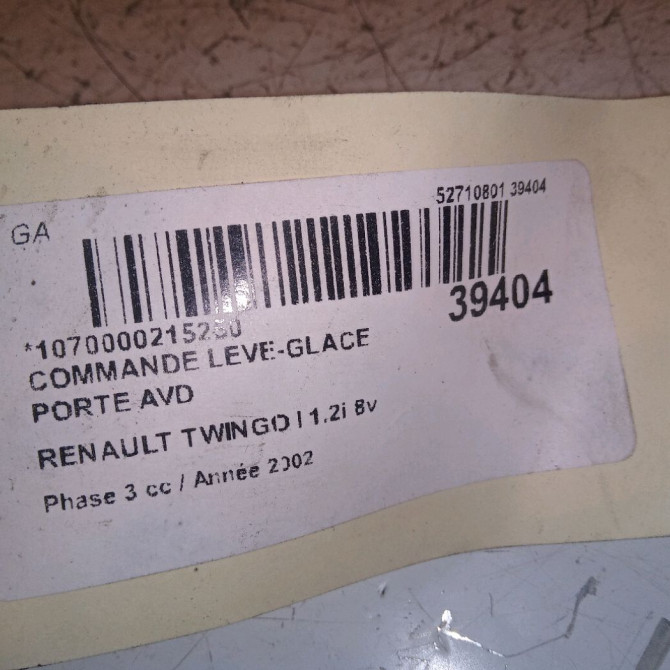 Commande lève-glace porte avant droite occasion RENAULT TWINGO I Phase 3 08-2000->06-2007 1.2i 8v 60ch 7700434845 4