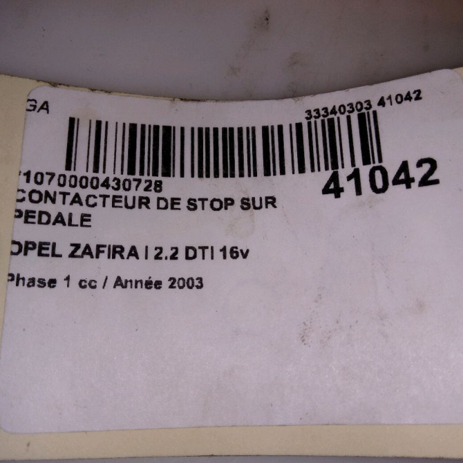 occasion OPEL ZAFIRA I Phase 1 03-1999->07-2005 2.2 DTI 16v 125ch 4