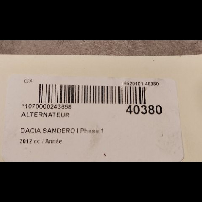 Alternateur occasion DACIA SANDERO I Phase 1 06-2008->10-2012 231008344R 4