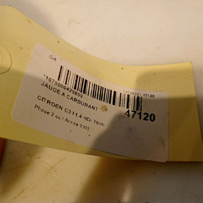 Jauge a carburant occasion CITROEN C3 I Phase 2 10-2005->12-2010 1.4 HDi 70ch 5