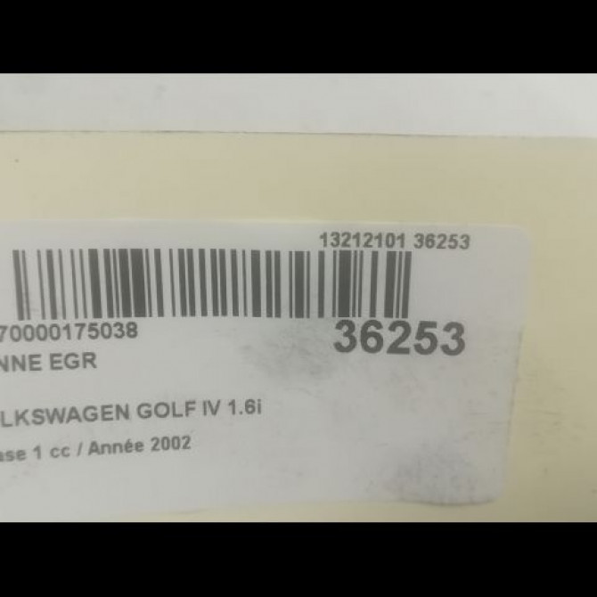 Vanne EGR occasion VOLKSWAGEN GOLF IV GOLF IV Phase 1 1998-01-01->2005-06-30 1.6i 8v 100ch 36131503T 3
