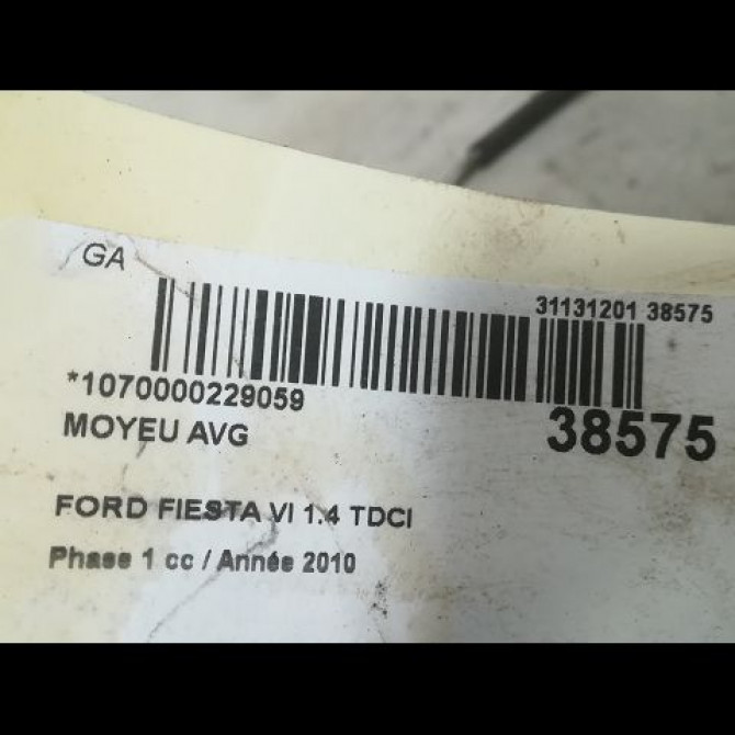 Moyeu avg occasion FORD FIESTA VI Phase 1 10-2008->11-2012 1.4 TDCI 68ch 1582282 3