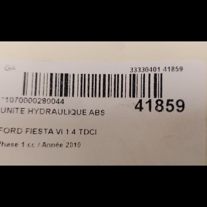 Unité hydraulique ABS occasion FORD FIESTA VI Phase 1 10-2008->11-2012 1.4 TDCI 68ch 1550294 2