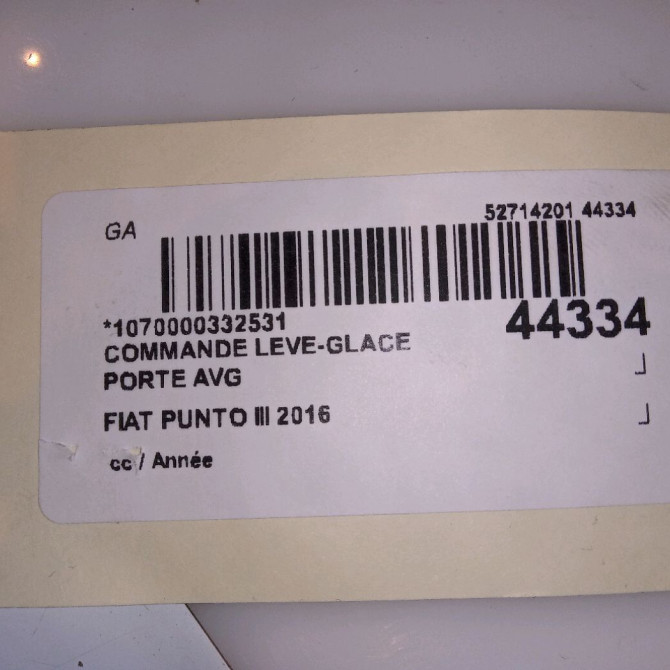 Commande lève-glace porte avant gauche occasion PUNTO III 735500050 4