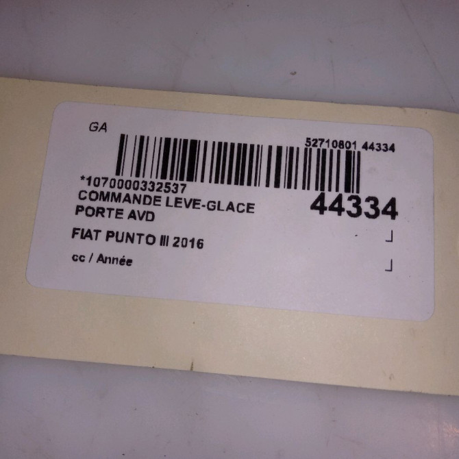 Commande lève-glace porte avant droite occasion PUNTO III 735500049 4