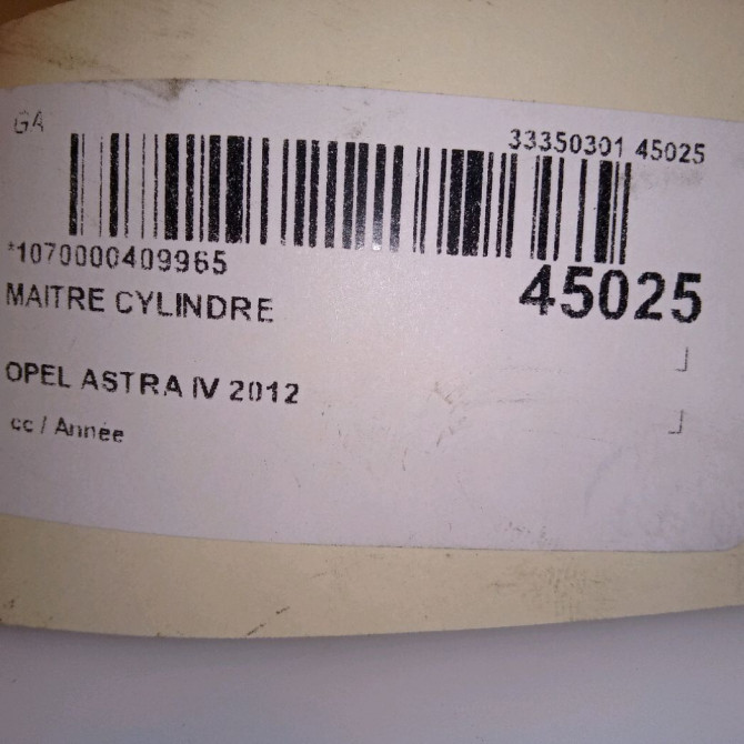 Maitre cylindre occasion OPEL ASTRA IV 84102409 5