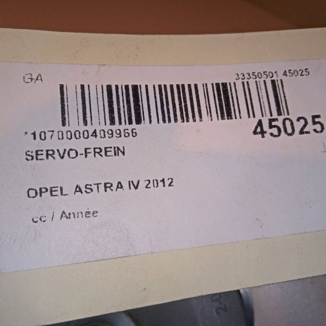 Servo-frein occasion OPEL ASTRA IV 13286439 4