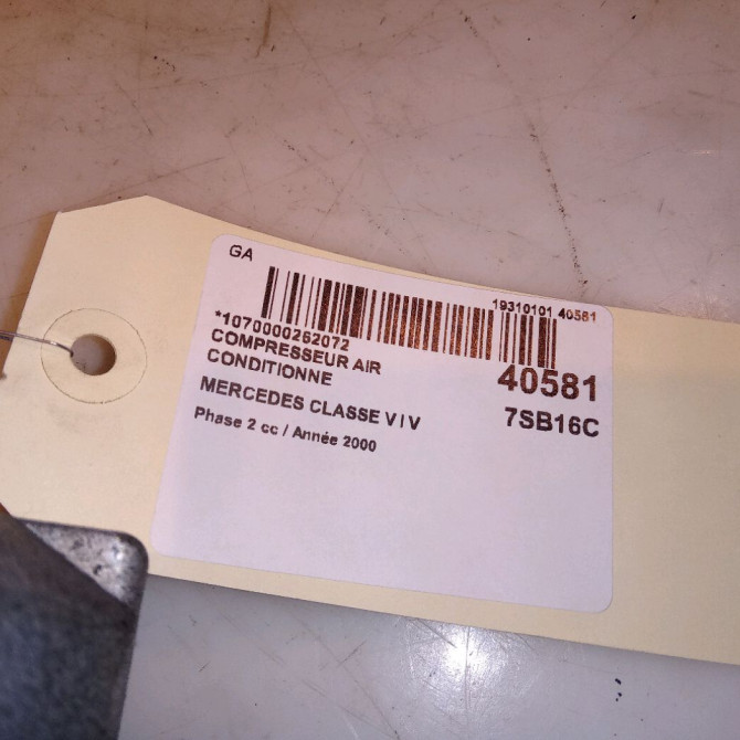Compresseur air conditionne occasion MERCEDES CLASSE V I Phase 2 03-1999->10-2003 V 220 CDI 2306811 7