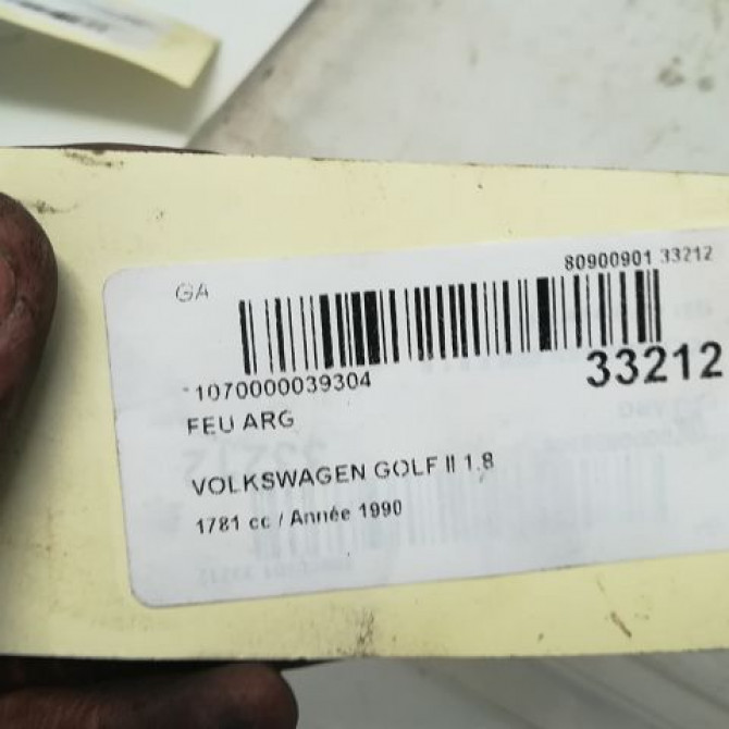 Feu arrière gauche occasion VOLKSWAGEN GOLF II Phase 1 01-1984->06-1992 4