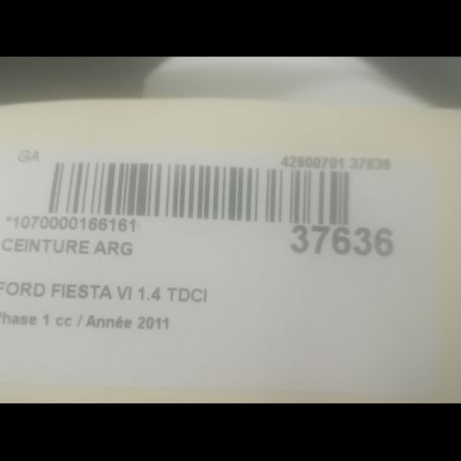 Ceinture arrière gauche occasion FORD FIESTA VI Phase 1 10-2008->11-2012 1.4 TDCI 70ch 1814670 4
