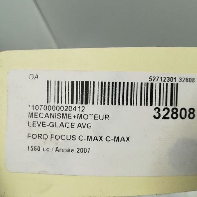 Mecanisme+moteur leve-glace avg occasion FORD CMAX I Phase 2 03-2007->09-2010 1.6 TDCI 16v 90ch 1738645 4