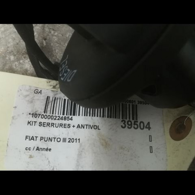Kit serrures + antivol occasion FIAT PUNTO III 71753261 5
