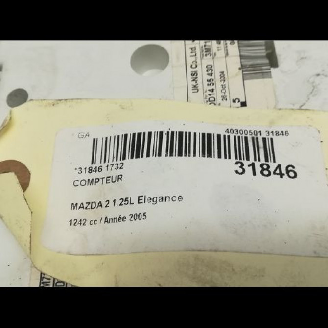Compteur occasion MAZDA MAZDA 2 I Phase 1 03-2003->09-2007 1.25 DD1455471E 4