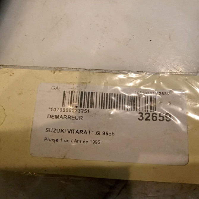 Démarreur occasion SUZUKI VITARA I Phase 1 07-1990->12-2005 1.6i 96ch 3110083032 7