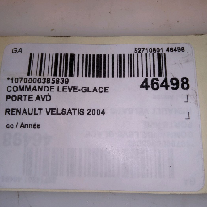 Commande lève-glace porte avant droite occasion RENAULT VELSATIS 4