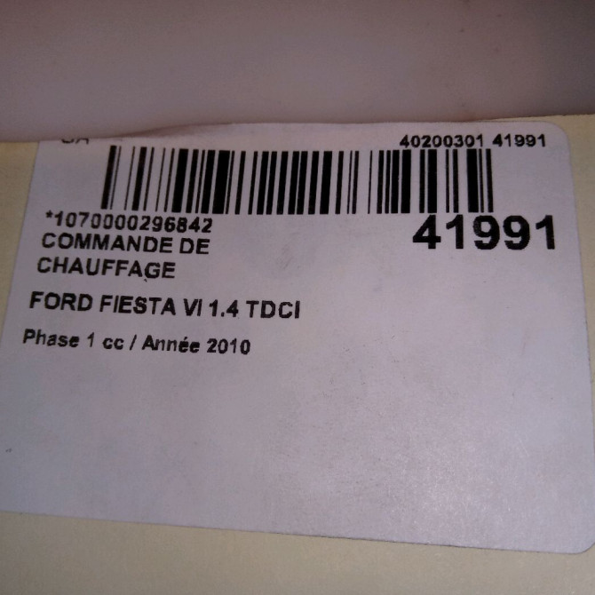 Commande de chauffage occasion FORD FIESTA VI Phase 1 10-2008->11-2012 1.4 TDCI 68ch 1777063 4