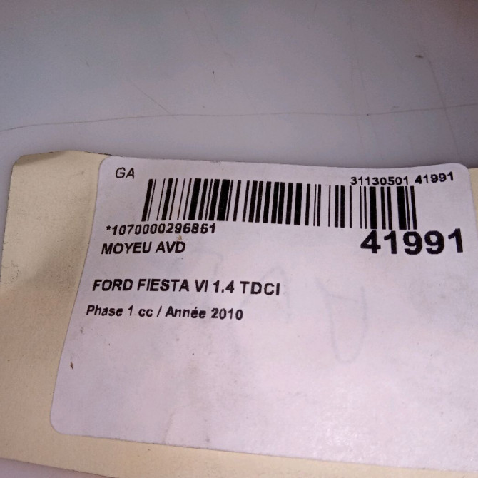 Moyeu avd occasion FORD FIESTA VI Phase 1 10-2008->11-2012 1.4 TDCI 68ch 1582282 4