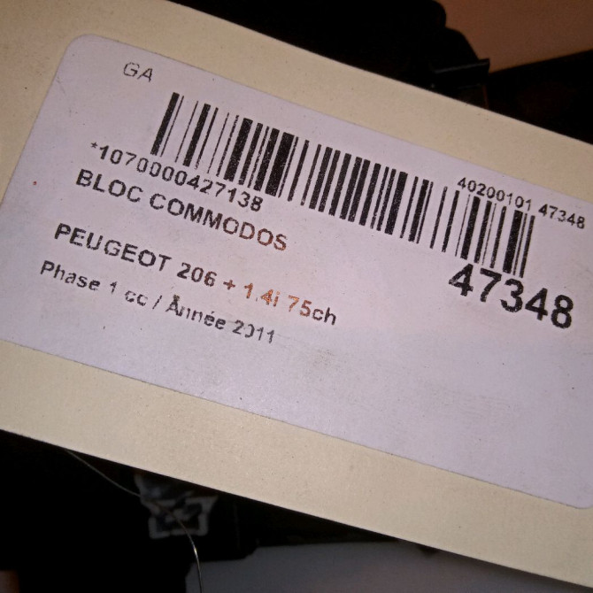 Bloc commodos occasion PEUGEOT 206 + Phase 1 03-2009->05-2013 1.4i 75ch 96787394XT 5