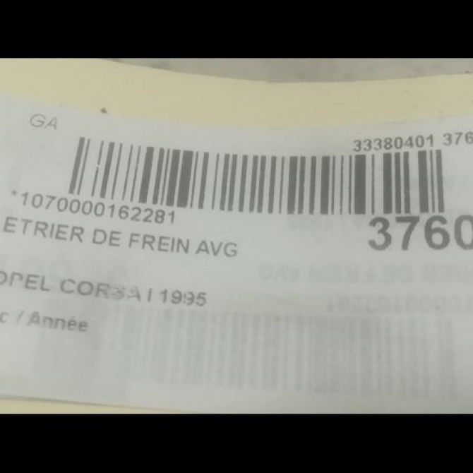 Etrier de frein avant gauche occasion OPEL CORSA I 90421744 3