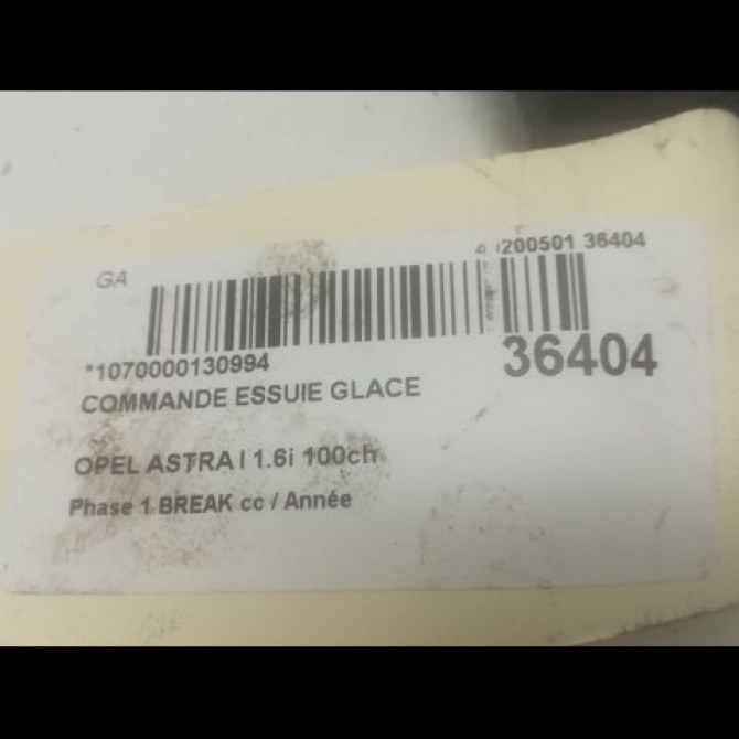 Commande essuie glace occasion OPEL ASTRA I Phase 1 BREAK 10-1991->05-1994 1.6i 100ch 90243395 3