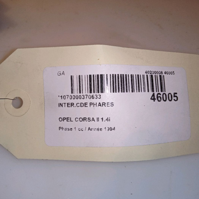 Interrupteur commande de phares occasion OPEL CORSA II Phase 1 03-1993->04-1997 1.4i 90213283 4