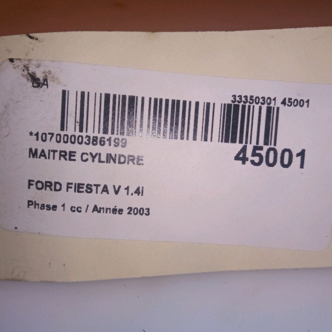 Maitre cylindre occasion FORD FIESTA V Phase 1 09-2002->10-2005 1.4i 1735964 4