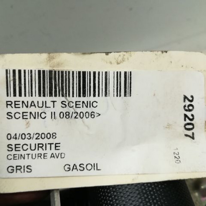 Ceinture avant droite occasion RENAULT SCENIC II Phase 1 03-2004->09-2006 8200699577 5