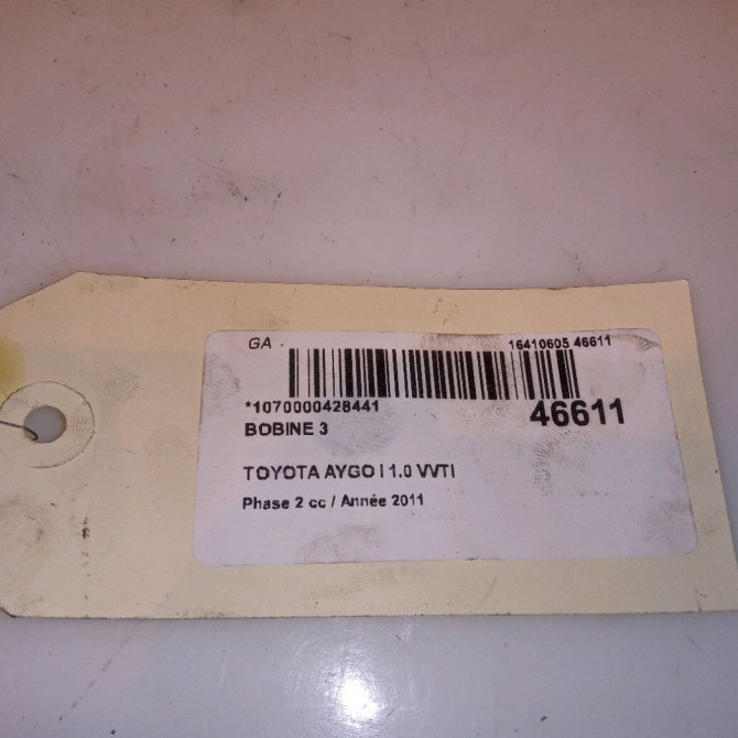 occasion TOYOTA AYGO I Phase 2 01-2009->06-2012 1.0 VVTI 9091902262 6