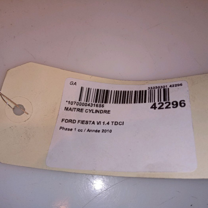 Maitre cylindre occasion FORD FIESTA VI Phase 1 10-2008->11-2012 1.4 TDCI 68ch 1754836 5